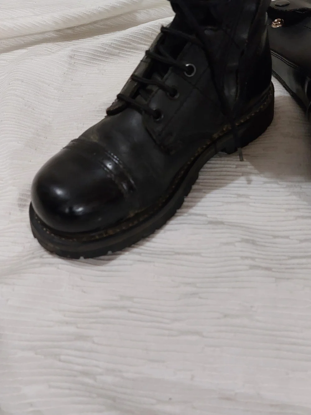 Bates Black Leather Lace-Up Tactical Boots Size 7